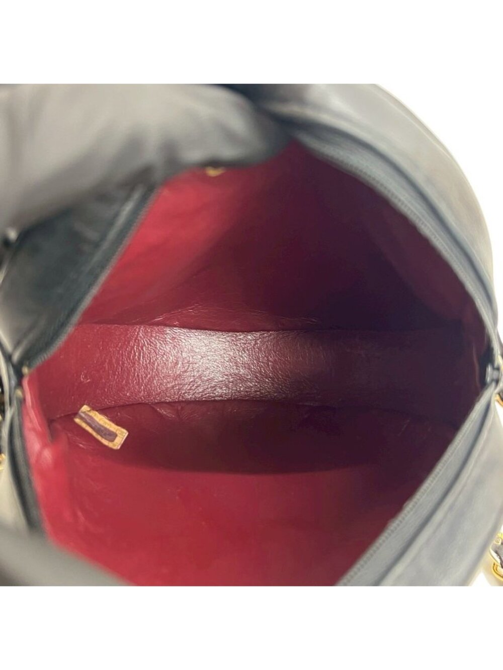 Chanel Quilted CC Logo Lambskin Leather Chain Shoulder Bag Pochette Black - Picture 9 of 9